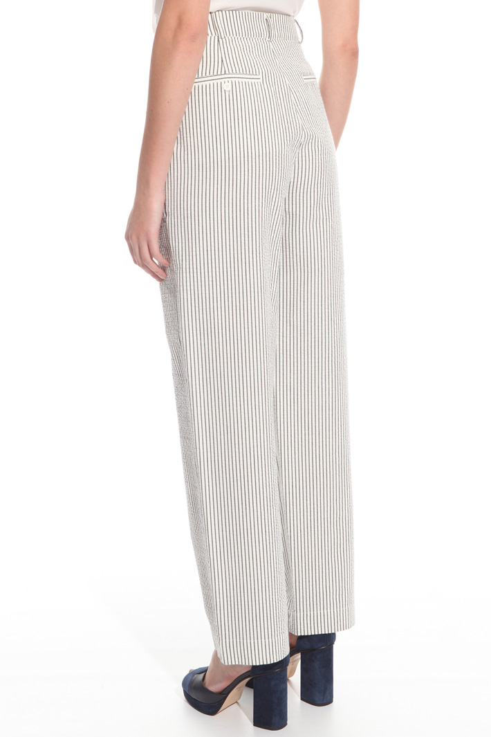 Seersucker trousers Intrend Seersucker trousers Intrend