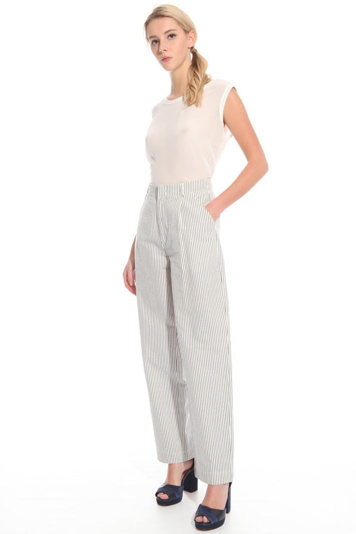 Seersucker trousers Intrend Seersucker trousers Intrend