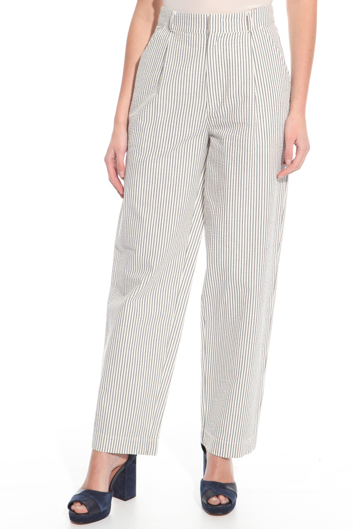 Seersucker trousers Intrend Seersucker trousers Intrend