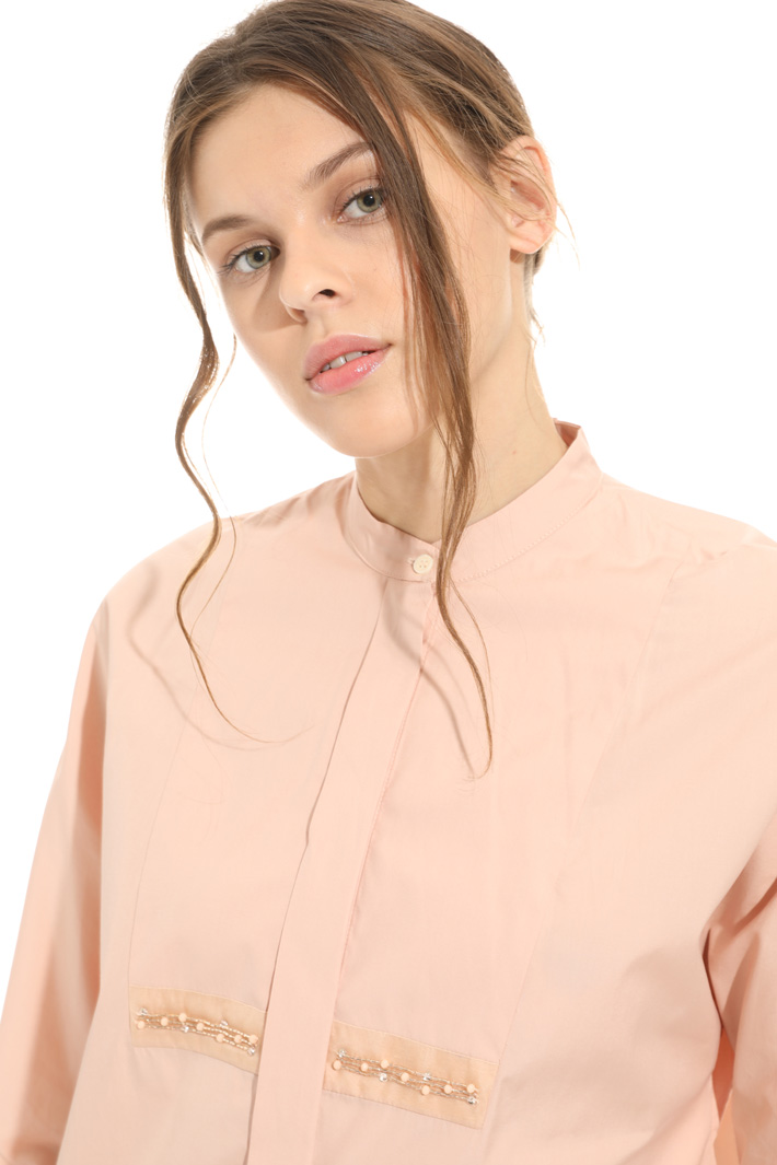 Cotton shirt with embroidery Intrend Cotton shirt with embroidery Intrend