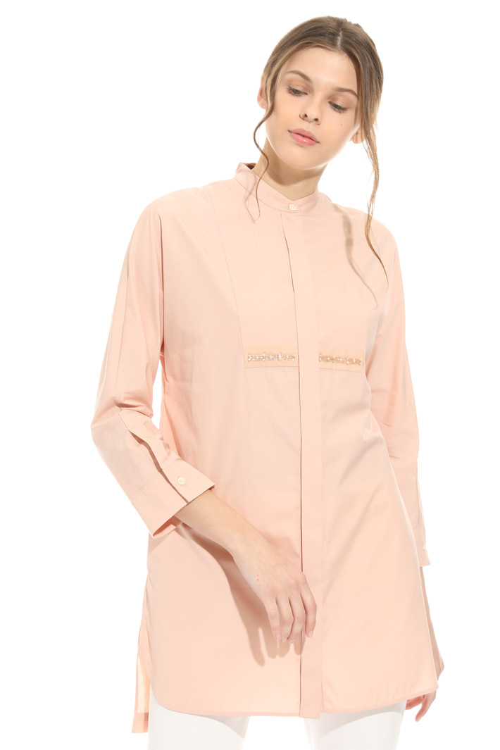 Cotton shirt with embroidery Intrend Cotton shirt with embroidery Intrend