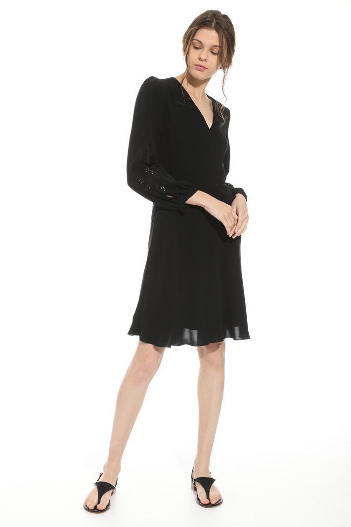 Perforated detail dress Intrend Perforated detail dress Intrend