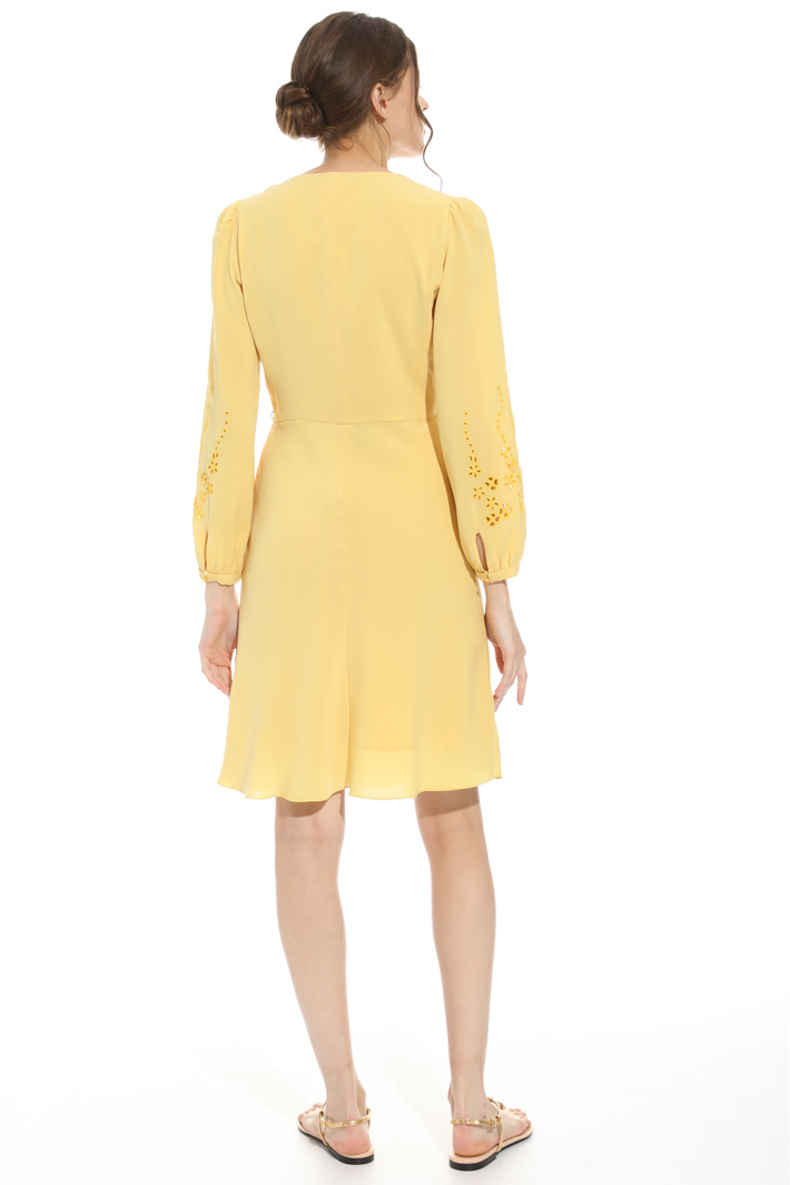 Perforated detail dress Intrend Perforated detail dress Intrend