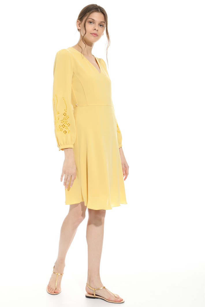 Perforated detail dress Intrend Perforated detail dress Intrend