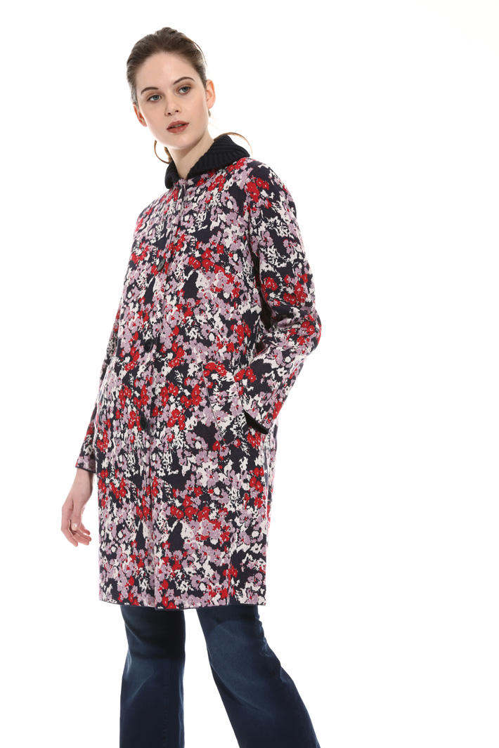 Jacquard knit coat Intrend Jacquard knit coat Intrend