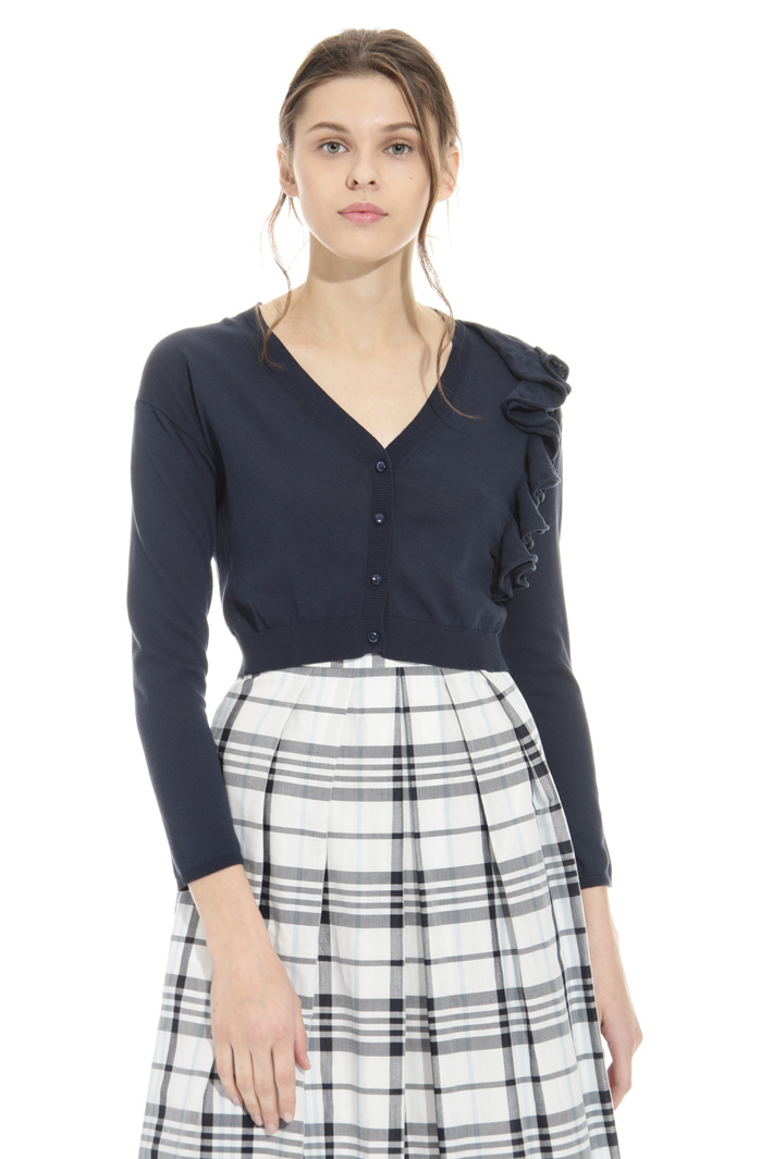 Cardigan corto con ruches Intrend Cardigan corto con ruches Intrend