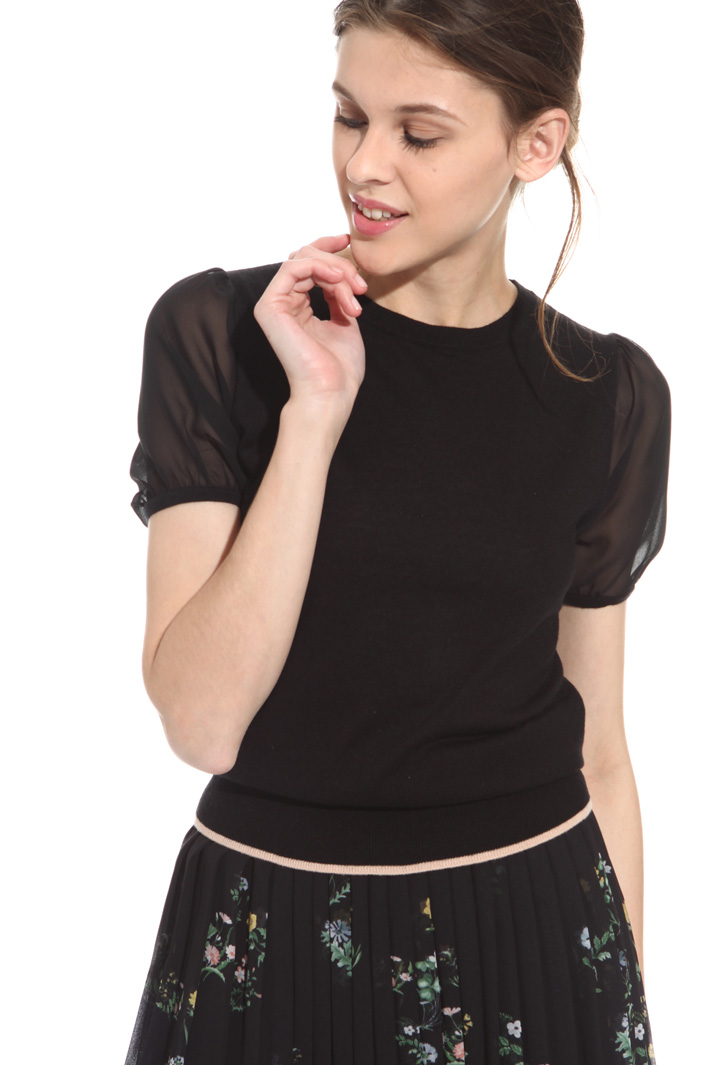Maglia con maniche in seta Intrend Maglia con maniche in seta Intrend