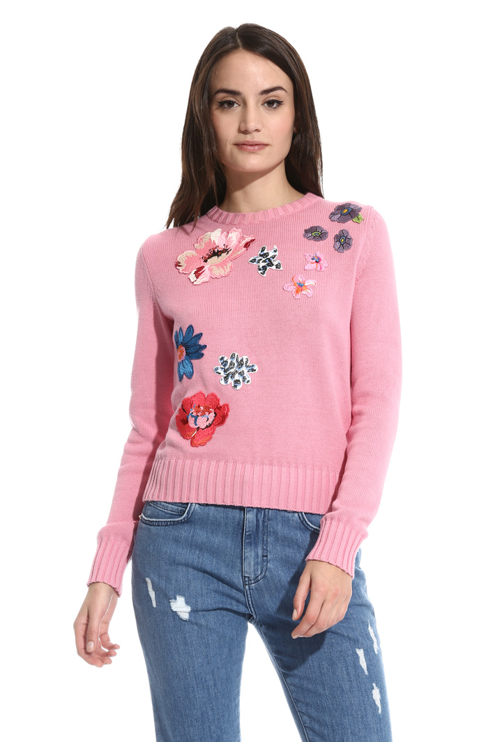 Maglia girocollo in cotone Intrend Maglia girocollo in cotone Intrend