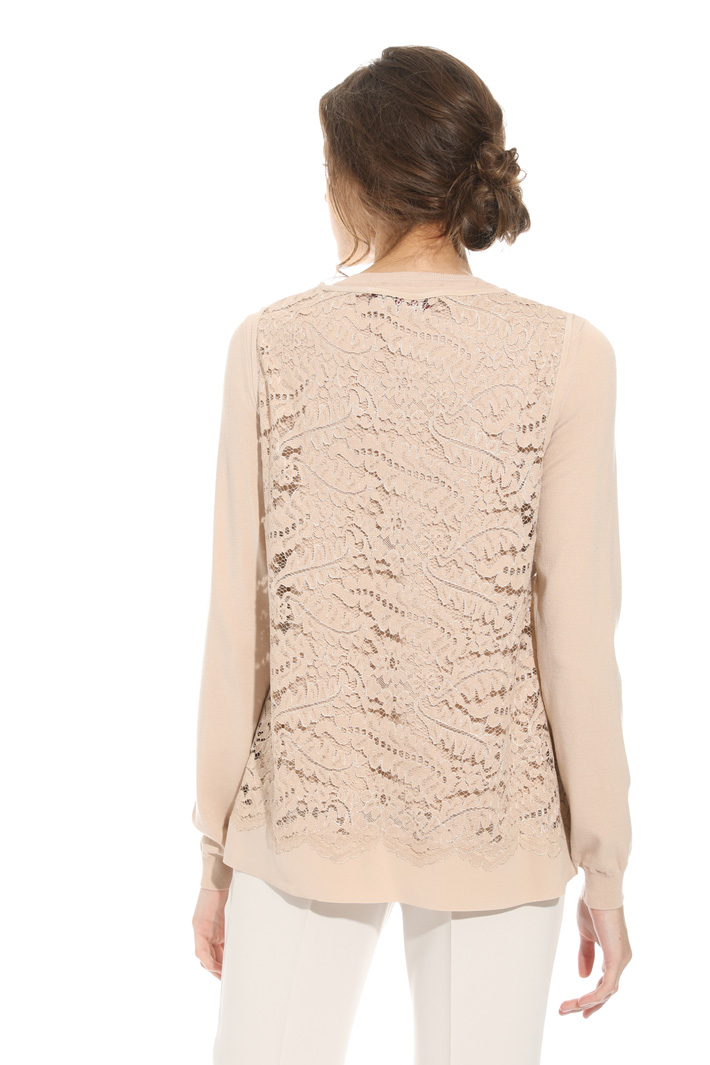 Sweater and macrame top Intrend Sweater and macrame top Intrend