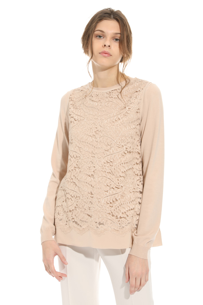 Sweater and macrame top Intrend Sweater and macrame top Intrend