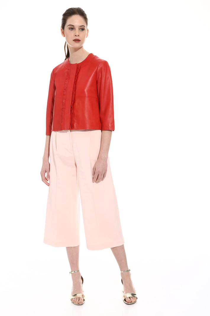 Frilled leather jacket Intrend Frilled leather jacket Intrend