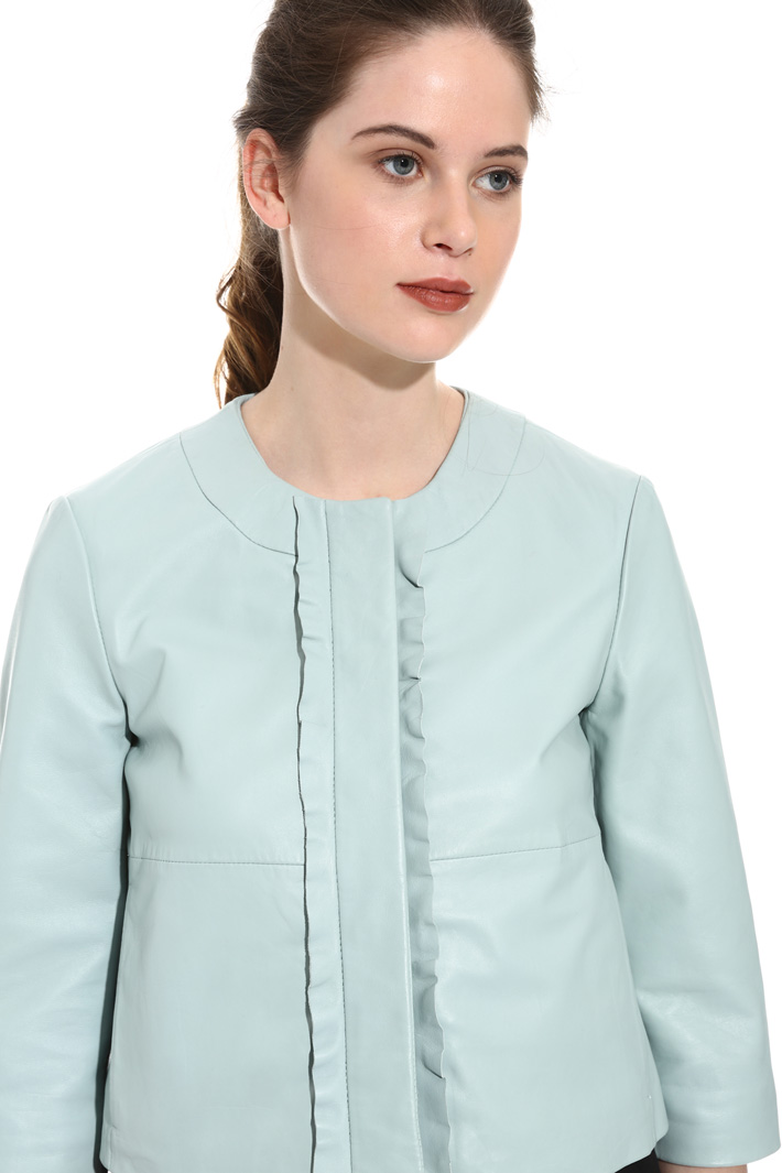 Frilled leather jacket Intrend Frilled leather jacket Intrend