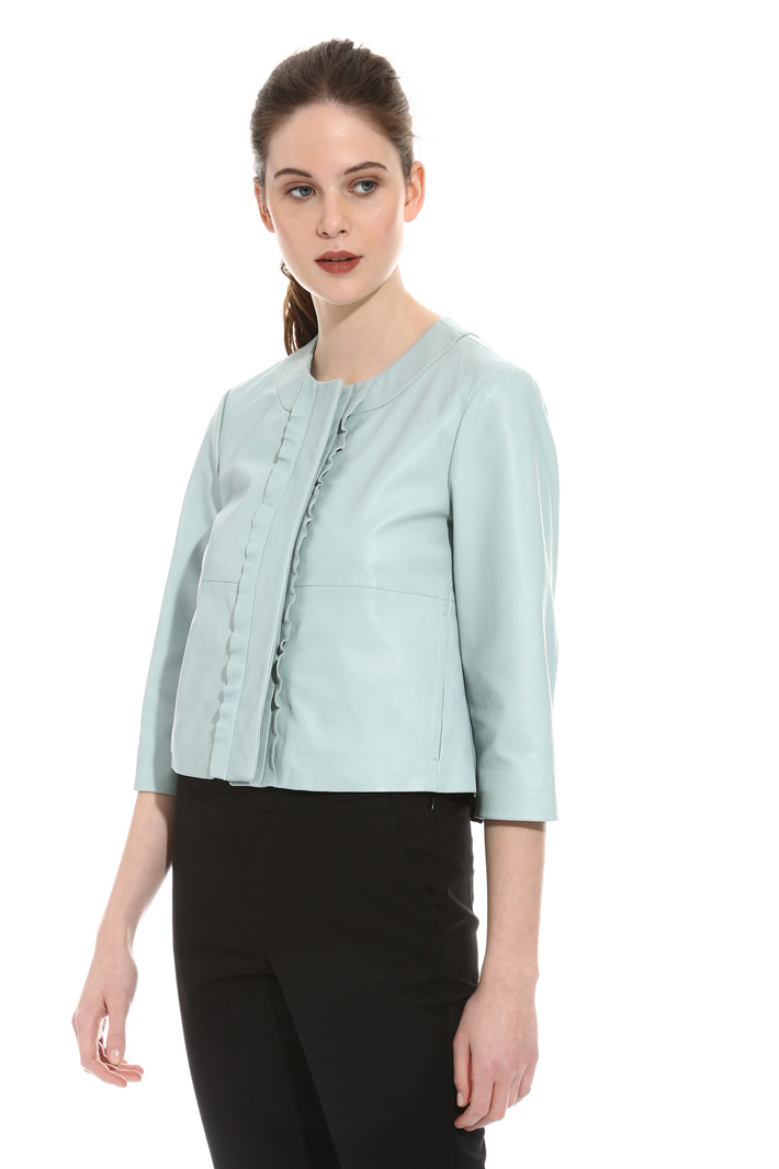 Frilled leather jacket Intrend Frilled leather jacket Intrend