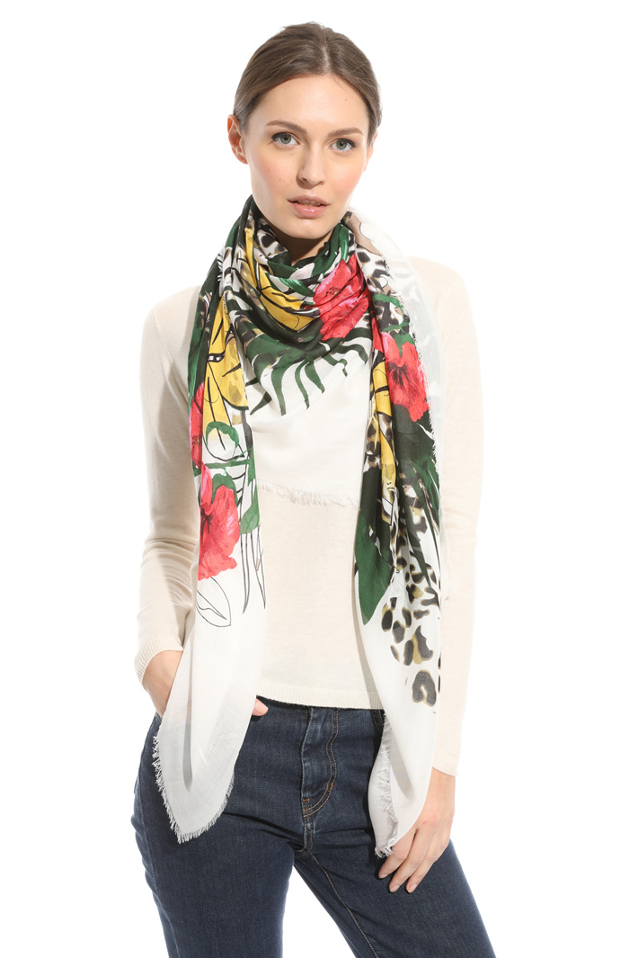 Printed squared scarf Diffusione Tessile Printed squared scarf Diffusione Tessile