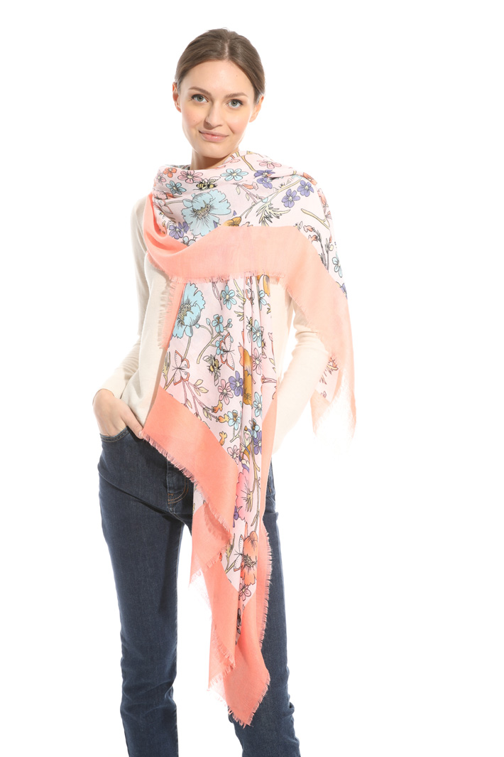 Floral print scarf Intrend Floral print scarf Intrend