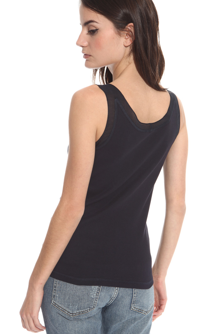 Canotta con profili voile Intrend Canotta con profili voile Intrend