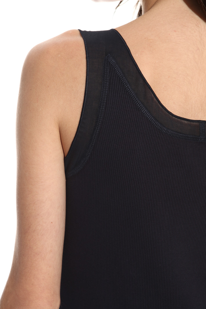 Canotta con profili voile Intrend Canotta con profili voile Intrend