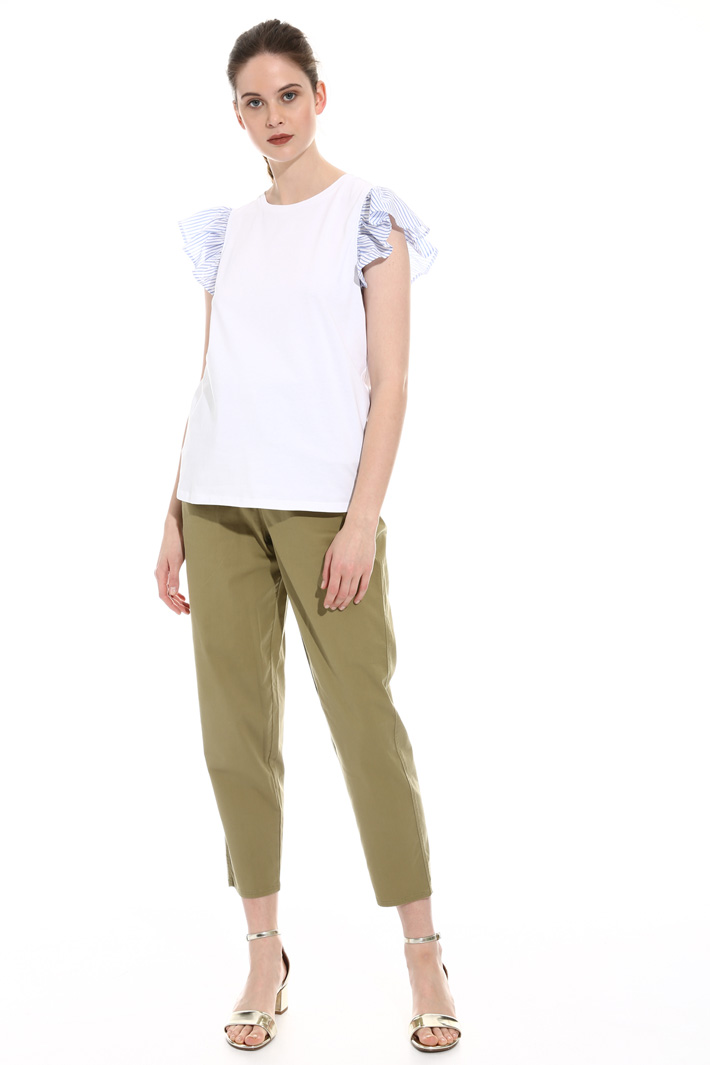 Frill cap sleeve top Intrend Frill cap sleeve top Intrend