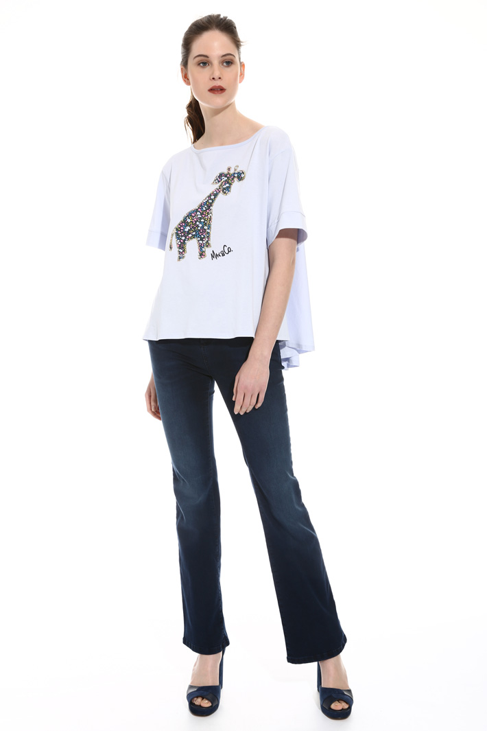 Flared jersey T-shirt Intrend Flared jersey T-shirt Intrend