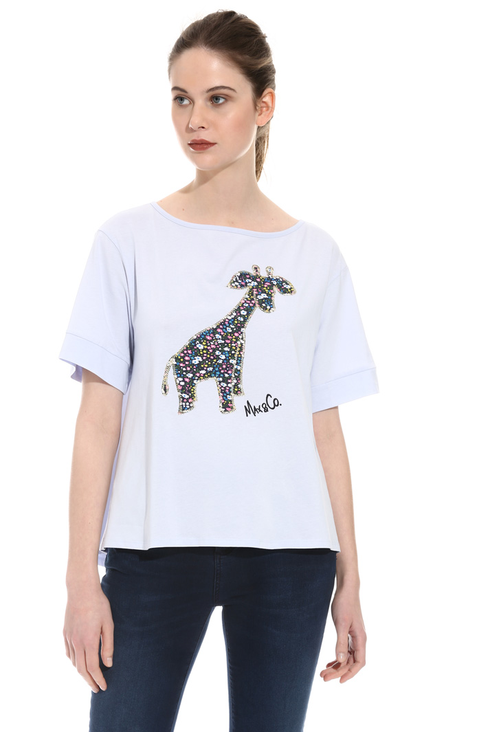 Flared jersey T-shirt Intrend Flared jersey T-shirt Intrend