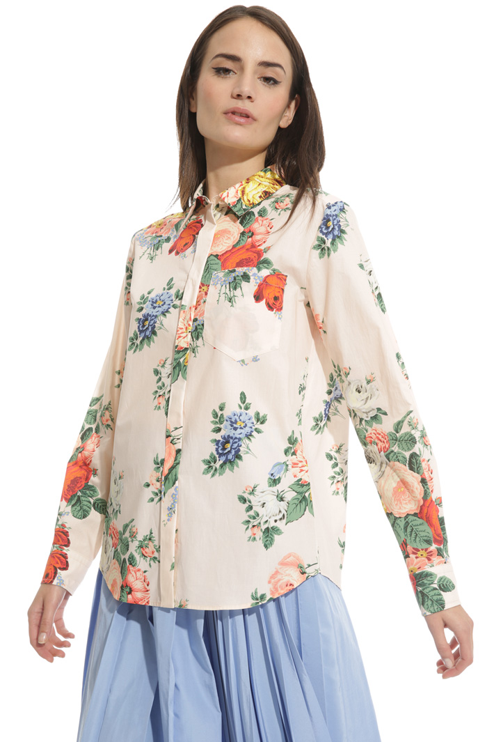 Printed poplin shirt Intrend Printed poplin shirt Intrend