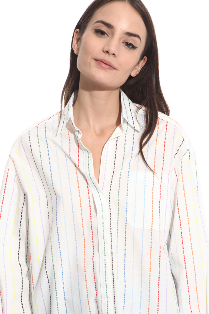 Camicia con stampa a scritte Intrend Camicia con stampa a scritte Intrend