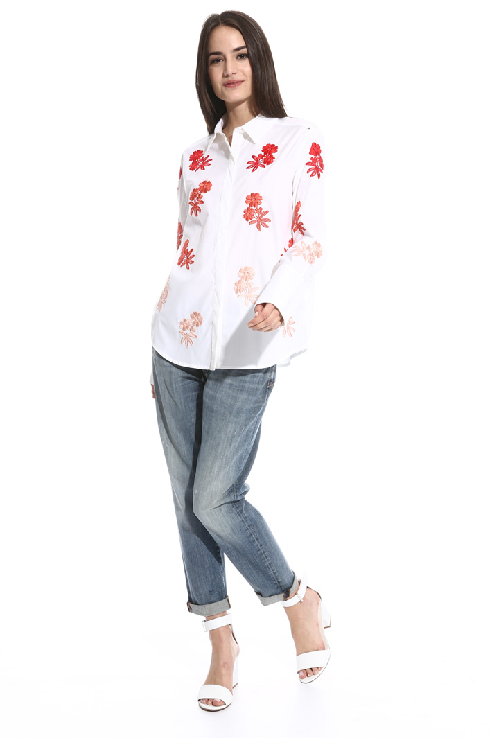 Camicia con ricami in filo Intrend Camicia con ricami in filo Intrend