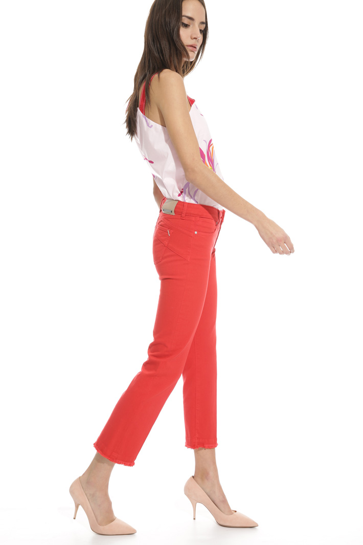 Fringed hem trousers Diffusione Tessile Fringed hem trousers Diffusione Tessile