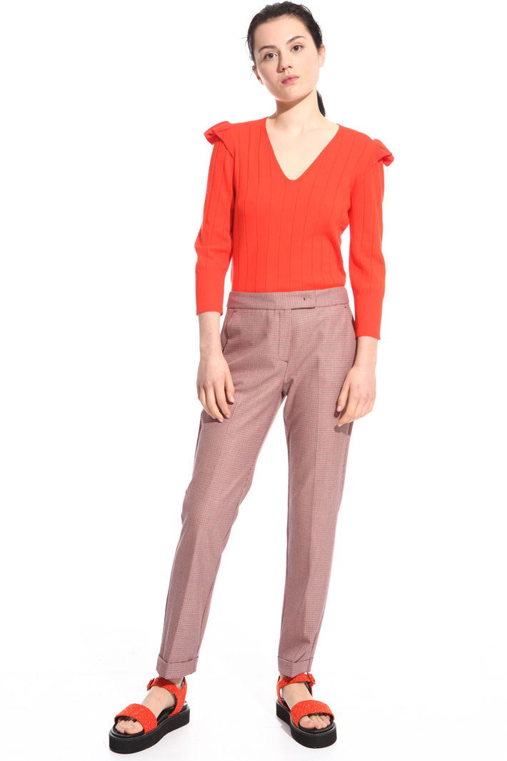 Pantaloni con micro fantasia Intrend Pantaloni con micro fantasia Intrend