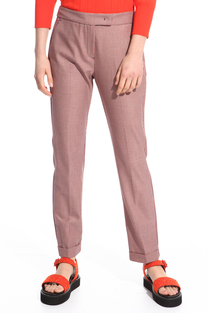 Pantaloni con micro fantasia Intrend Pantaloni con micro fantasia Intrend