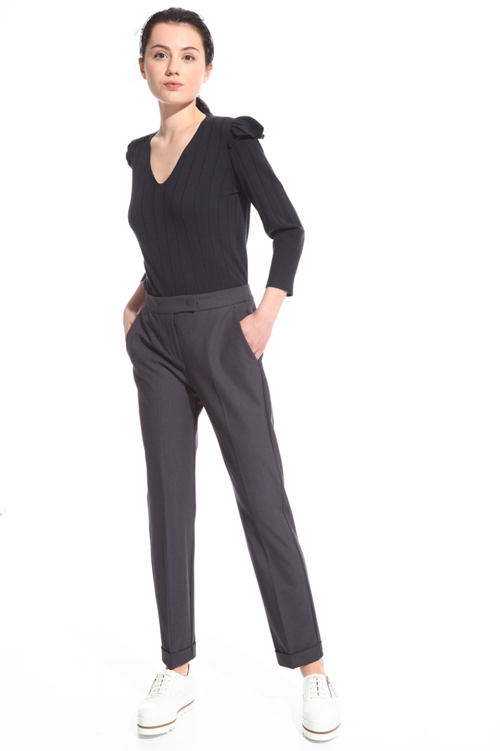 Pantaloni con micro fantasia Intrend Pantaloni con micro fantasia Intrend