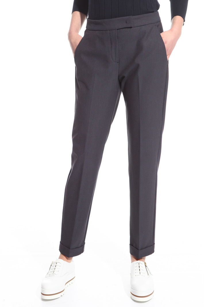 Pantaloni con micro fantasia Intrend Pantaloni con micro fantasia Intrend