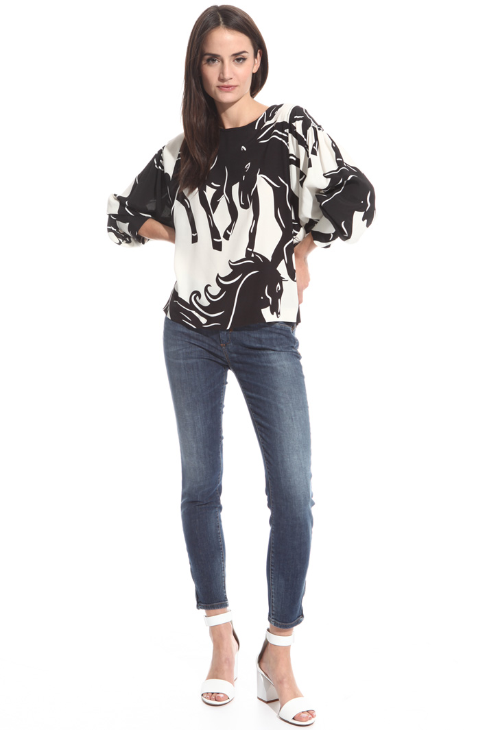 Blusa in viscosa marocaine Intrend Blusa in viscosa marocaine Intrend