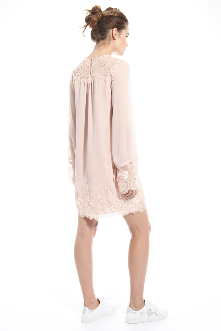 Abito in georgette con pizzo Intrend Abito in georgette con pizzo Intrend
