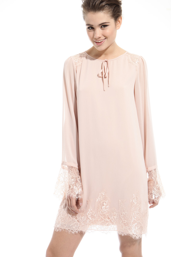 Abito in georgette con pizzo Intrend Abito in georgette con pizzo Intrend