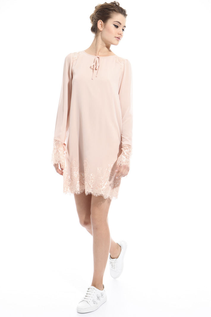 Abito in georgette con pizzo Intrend Abito in georgette con pizzo Intrend
