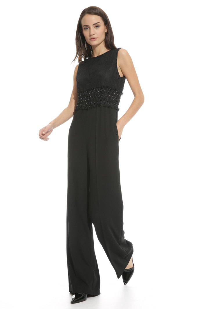 Tuta lunga in cady e tulle Intrend Tuta lunga in cady e tulle Intrend