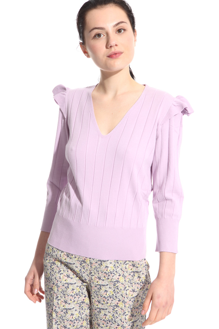 Maglia con volant sulle spalle Intrend Maglia con volant sulle spalle Intrend