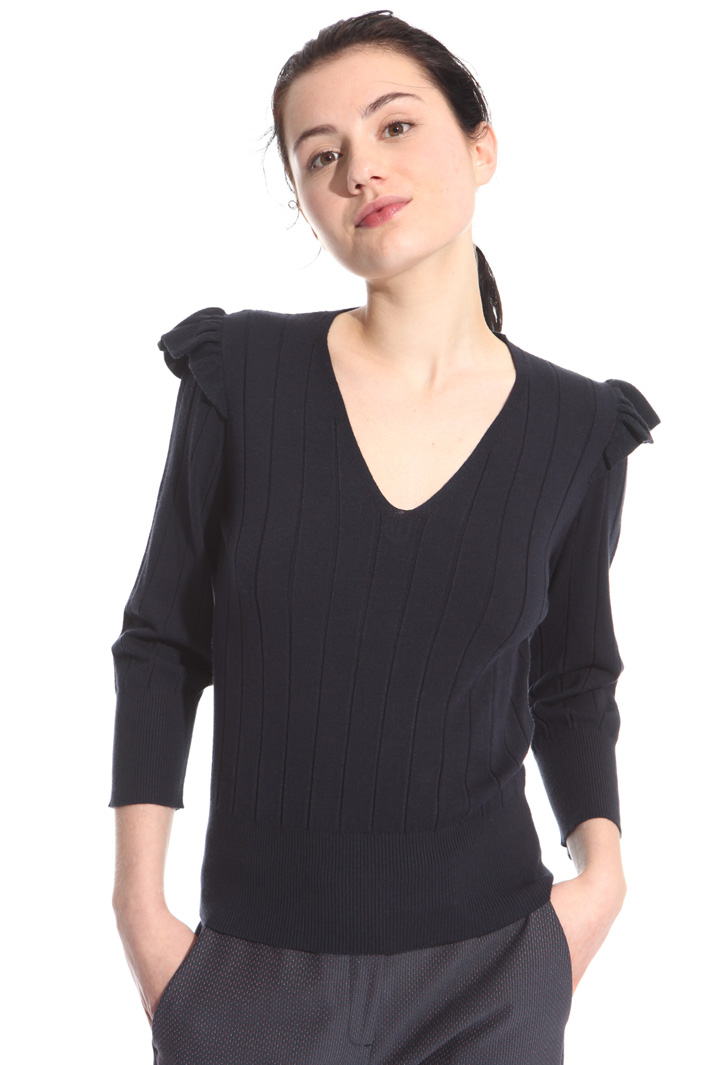 Maglia con volant sulle spalle Intrend Maglia con volant sulle spalle Intrend