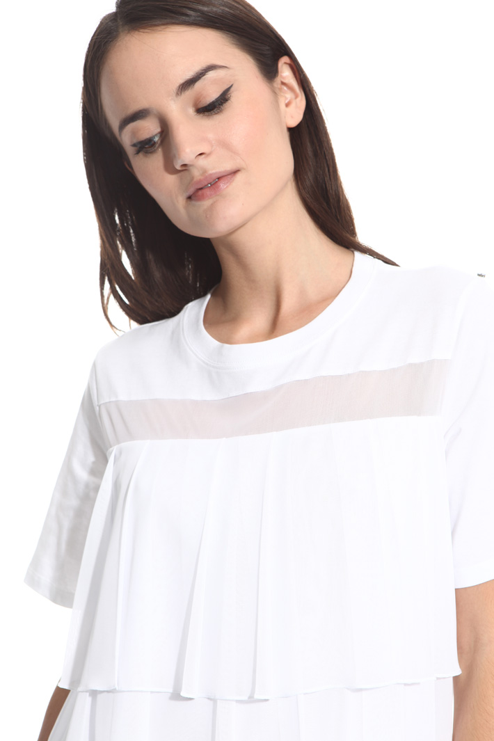 T-shirt con balze trasparenti Intrend T-shirt con balze trasparenti Intrend