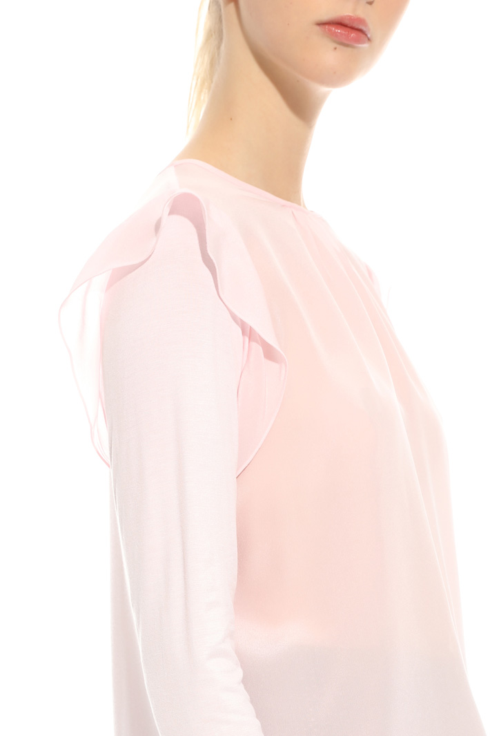 Jersey and crepe top Intrend Jersey and crepe top Intrend