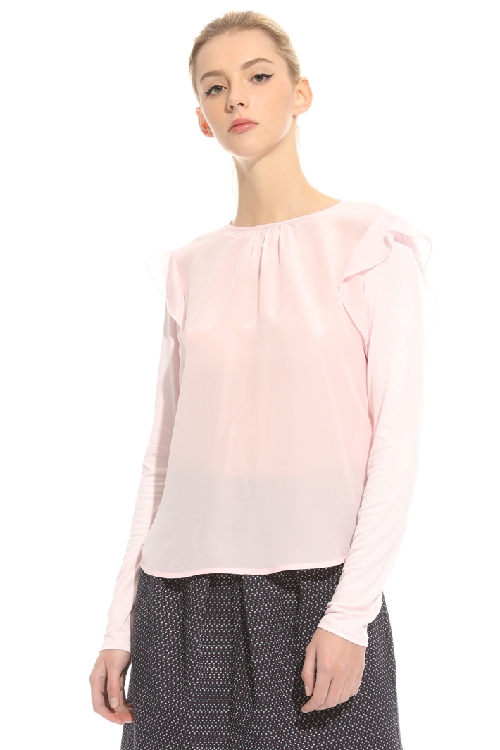 Jersey and crepe top Intrend Jersey and crepe top Intrend