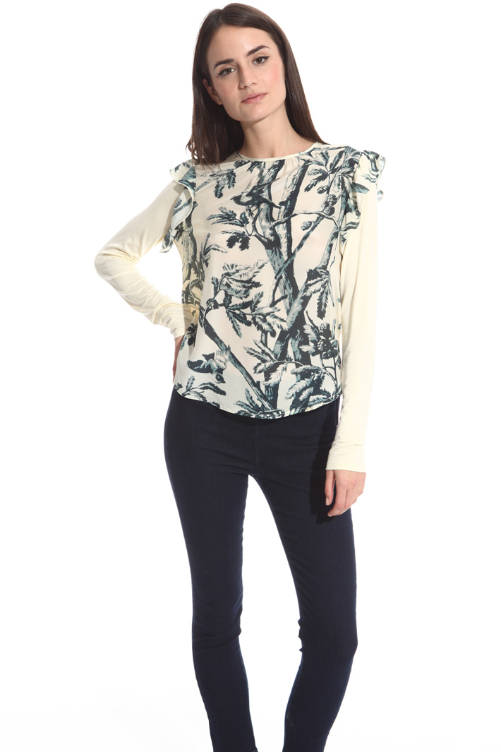 Jersey and crepe top Intrend Jersey and crepe top Intrend