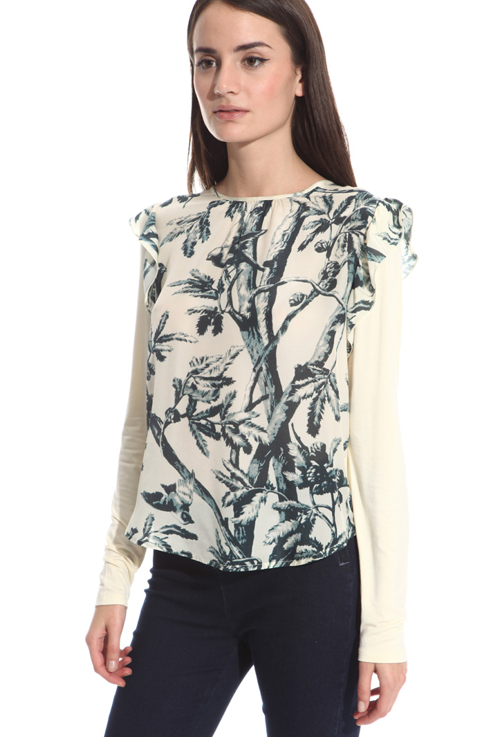 Jersey and crepe top Intrend Jersey and crepe top Intrend