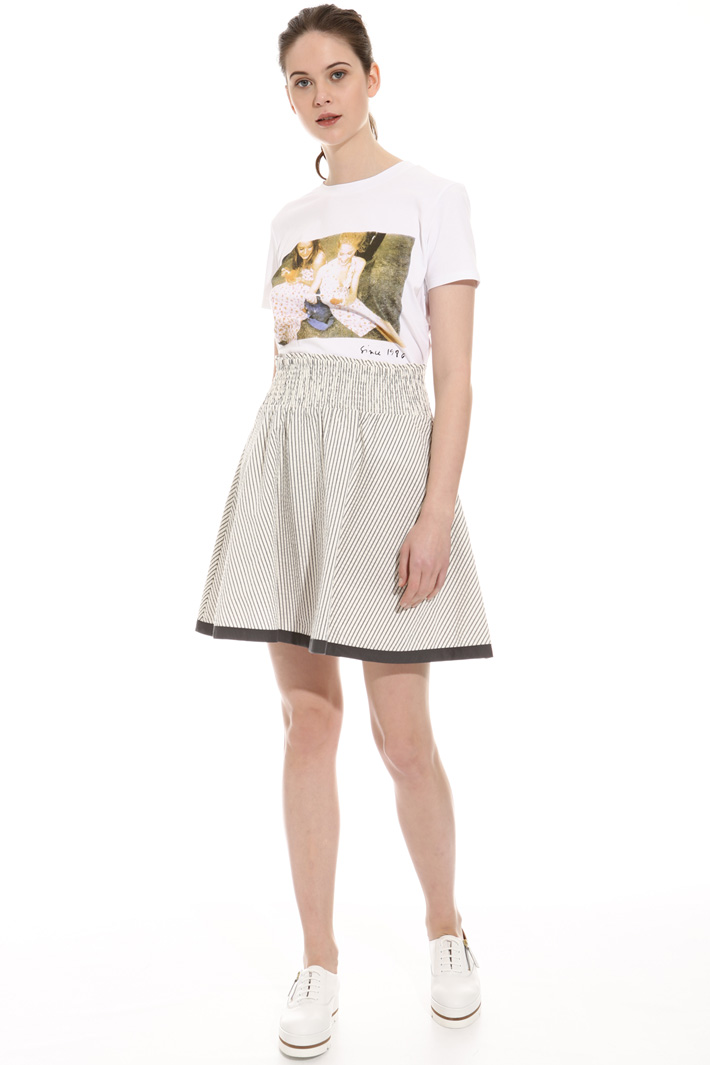 Cotton seersucker skirt Intrend Cotton seersucker skirt Intrend