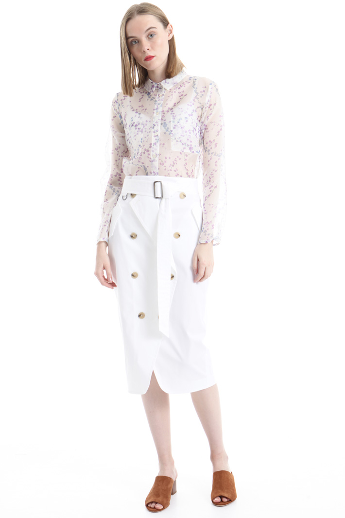Buttoned gabardine skirt Intrend Buttoned gabardine skirt Intrend
