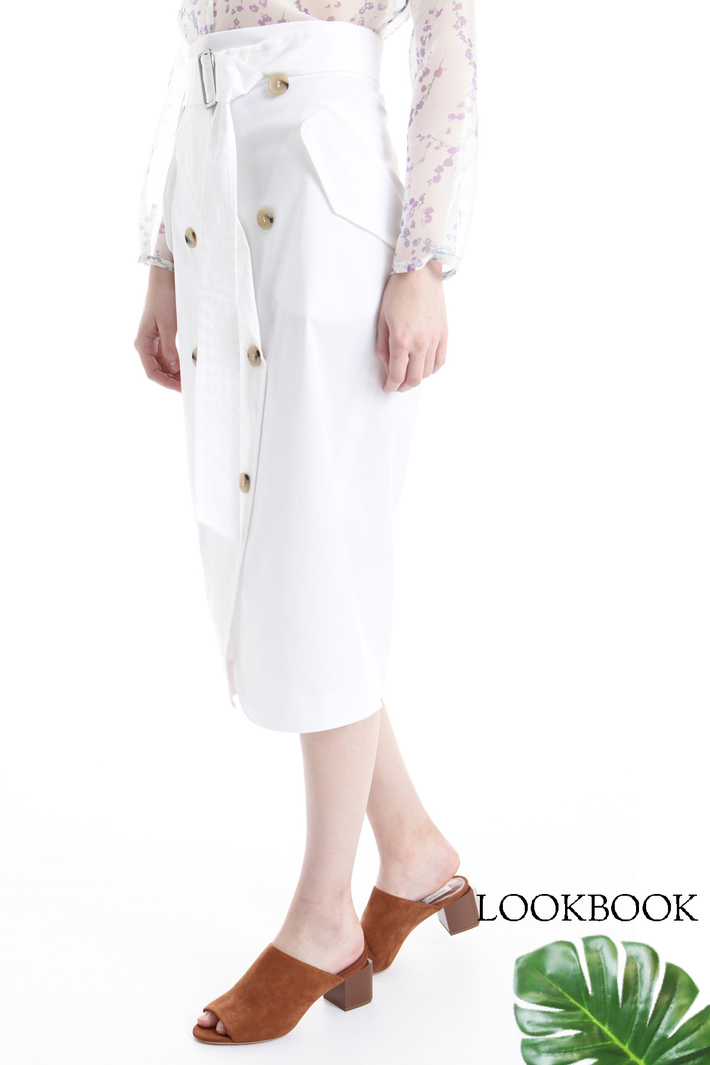 Buttoned gabardine skirt Intrend Buttoned gabardine skirt Intrend