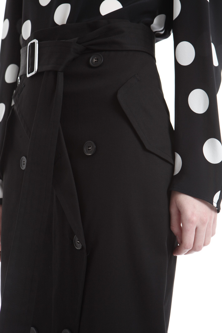 Buttoned gabardine skirt Intrend Buttoned gabardine skirt Intrend