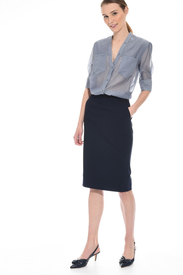 Stretch cotton pencil skirt Intrend Stretch cotton pencil skirt Intrend