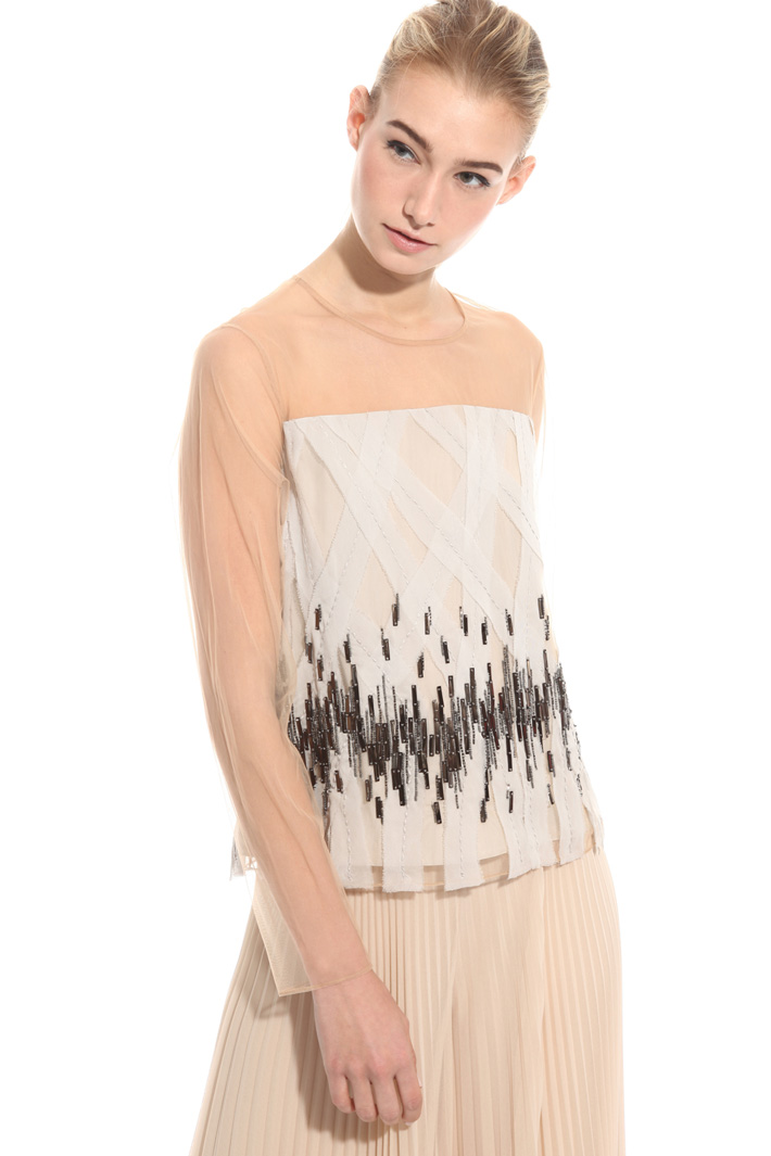 Top in tulle ricamato Intrend Top in tulle ricamato Intrend